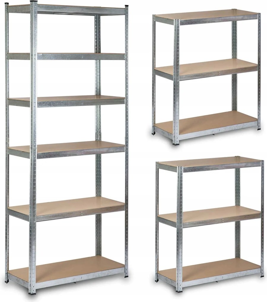 Tárolószekrény 222x90x40 Fém 6 polcos 900kg