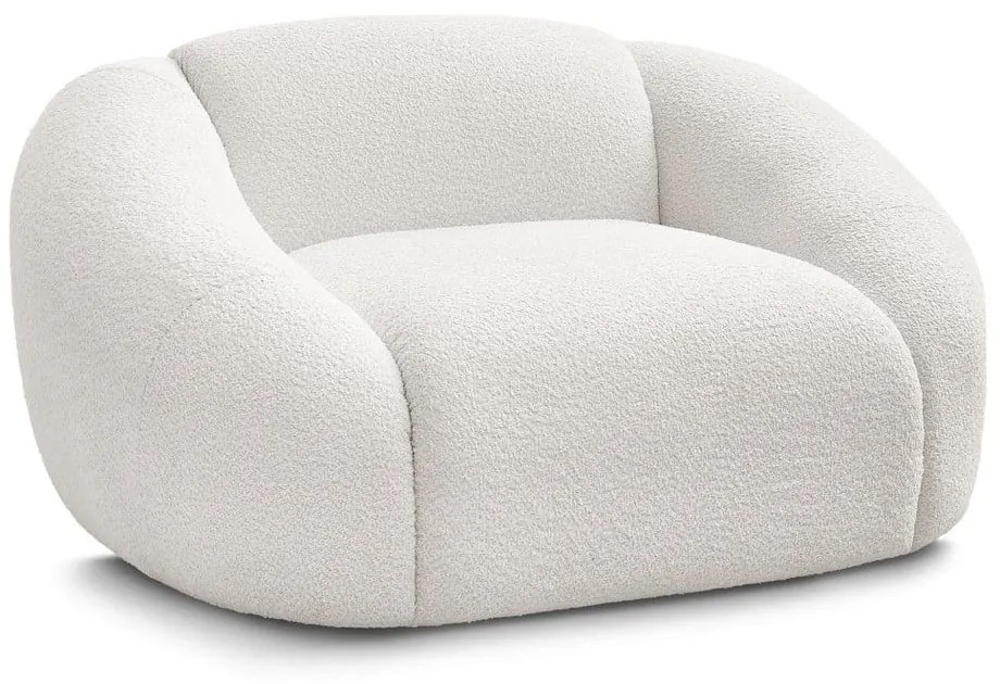 Fehér buklé fotel Tina – Bobochic Paris
