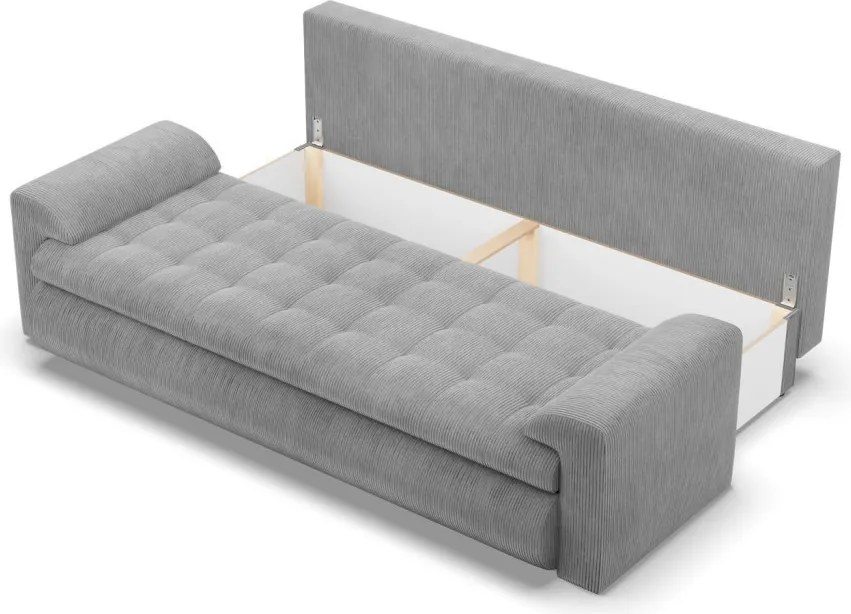 Tokio kanapéágy, kordbársony, szürke