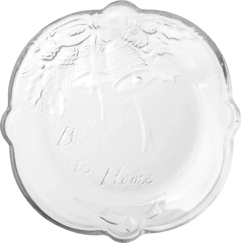 Saláta desszertes tányér karácsonyi gömb 17,5cm