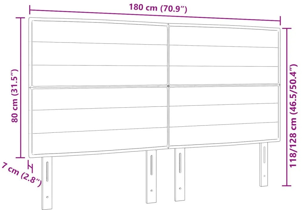 Fejtámla vonal dizájn sötétbarna 180 cm szövet