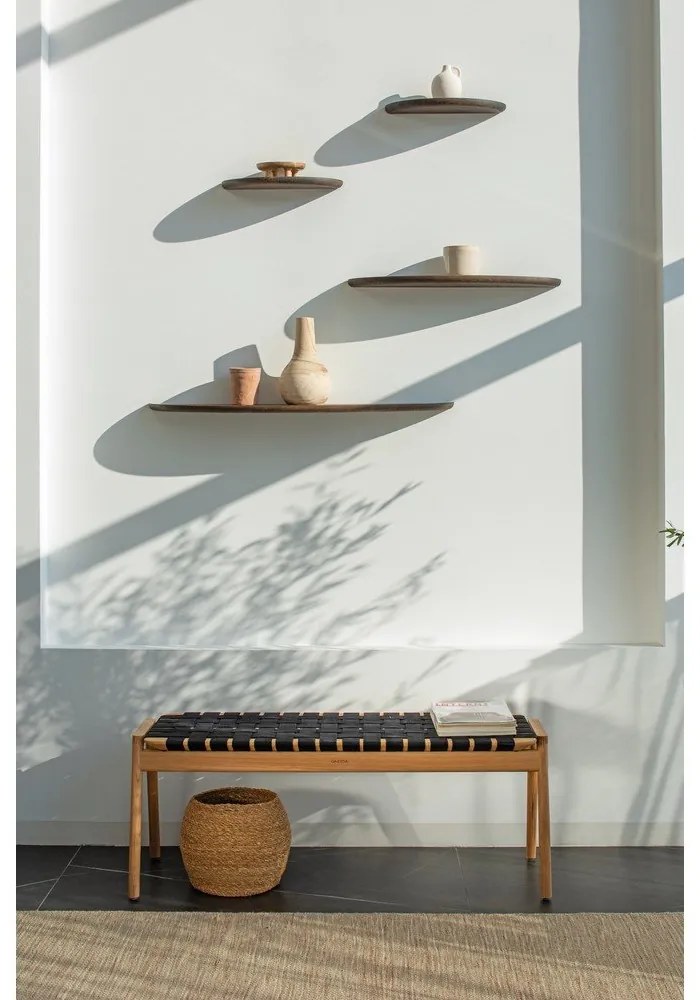 Barna tölgyfa fali polc 70 cm Mu – Gazzda