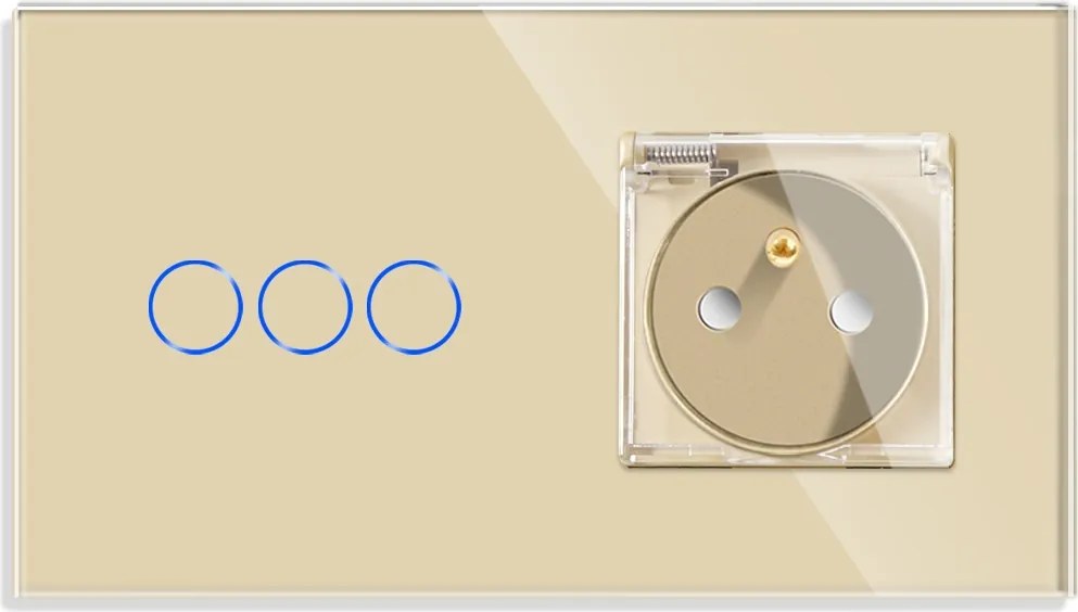 Hármas Érintőkapcsoló Hermetikus Aljzat