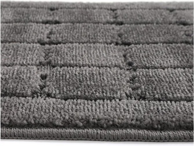 Antracitszürke fürdőszobai kilépő szett 2 db-os 50x80 cm Kareli – Foutastic