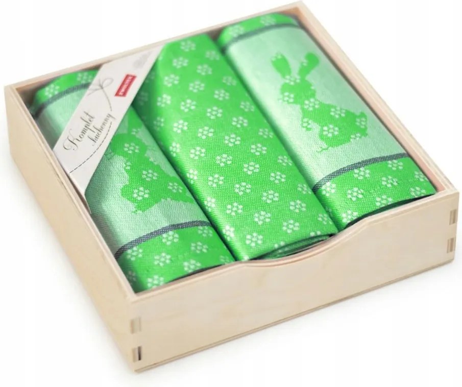 Konyhai törlőkendő szett Szürke 3 db-os zöld j