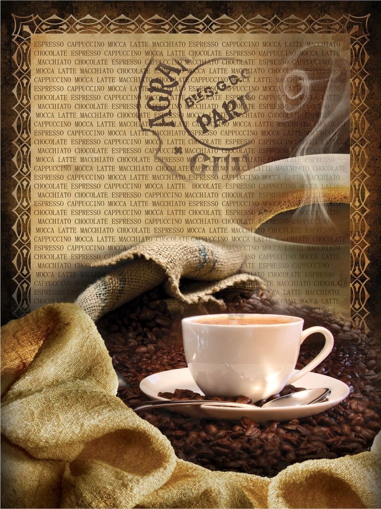 Fotótapéta Kávé Hangulat Meleg Gabona Latte Espresso 206x275 +ragasztó