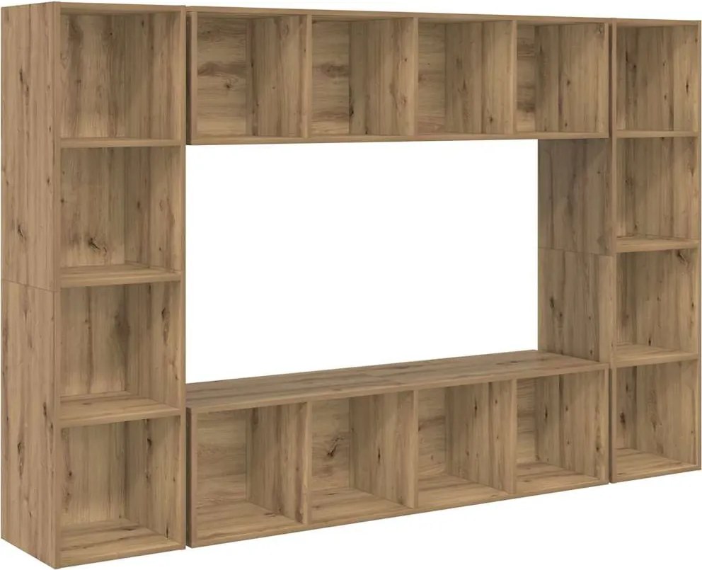 vidaXL TV szekrény garnitúra 4 pcs Barna 37 x 37 x 142,5 cm Faanyag
