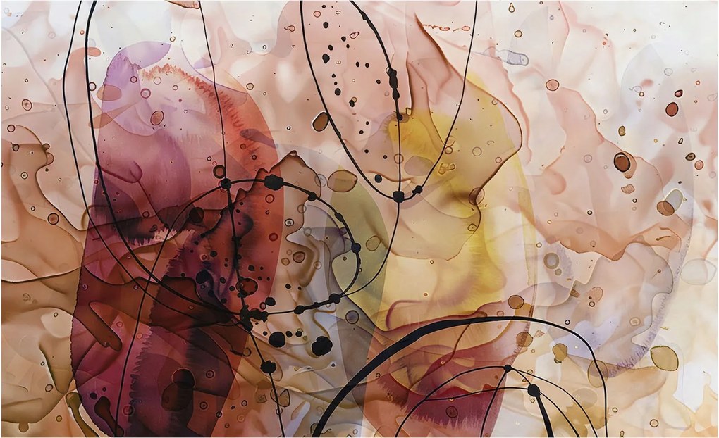 Dekoratív fali tapéta 3D hatással Absztrakt harmónia 416x254 Ragasztó