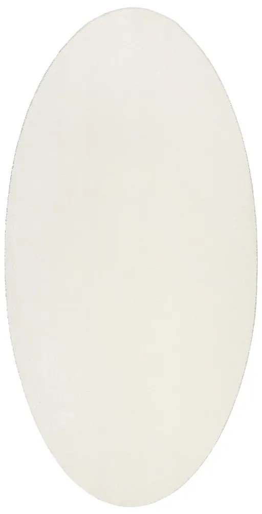 Szőnyegek Krém Poliészter 80 x 150 cm Ovális területszőnyeg