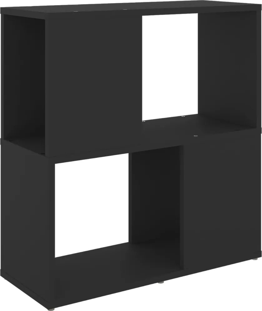vidaXL fekete szerelt fa könyvszekrény 60 x 24 x 63 cm