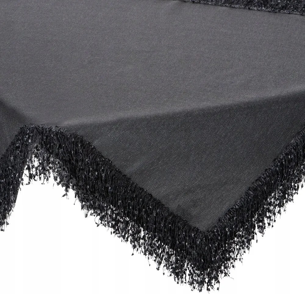 Elegáns abrosz Jasper 85x85 fekete rojtos glamour dekoratív