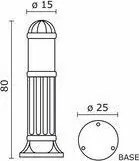 NOVOLUX 272B-G31X1A-02 SAURO Modern Kültéri Állólámpa Fehér, Fekete GX53 IP55