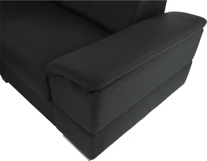 Ülőgarnitúra, sötétszürke, balos kivitel, SEGORIA ROH U