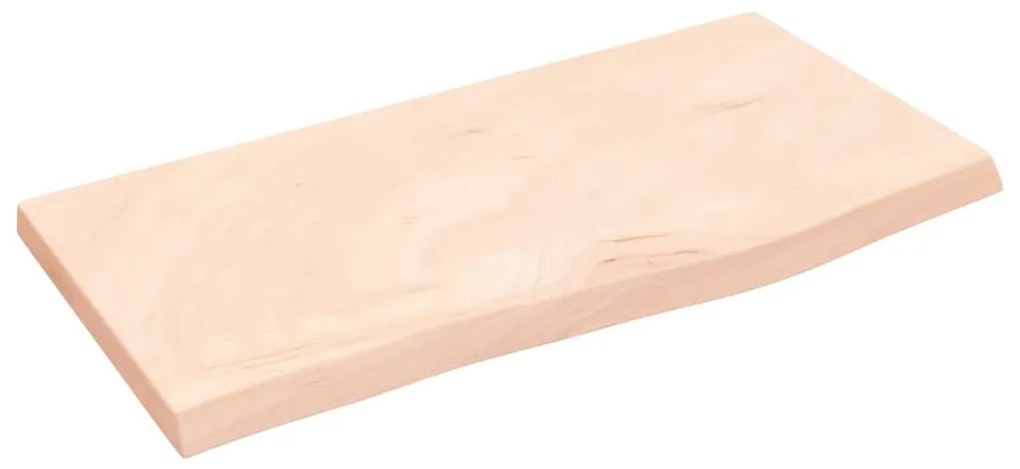kezeletlen tömör tölgyfa fali polc 60x30x2 cm
