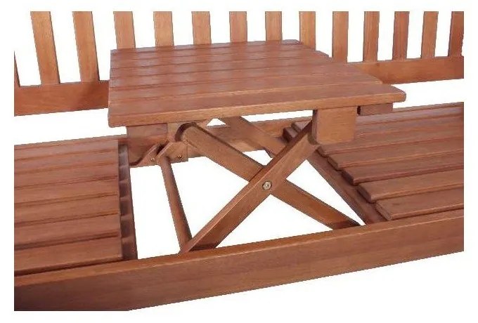 Phuket eukaliptuszfa kerti pad tárolóasztallal - Garden Pleasure