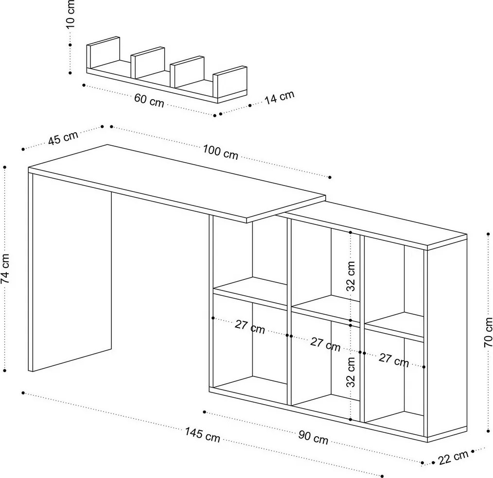 Jack White and Oak íróasztal