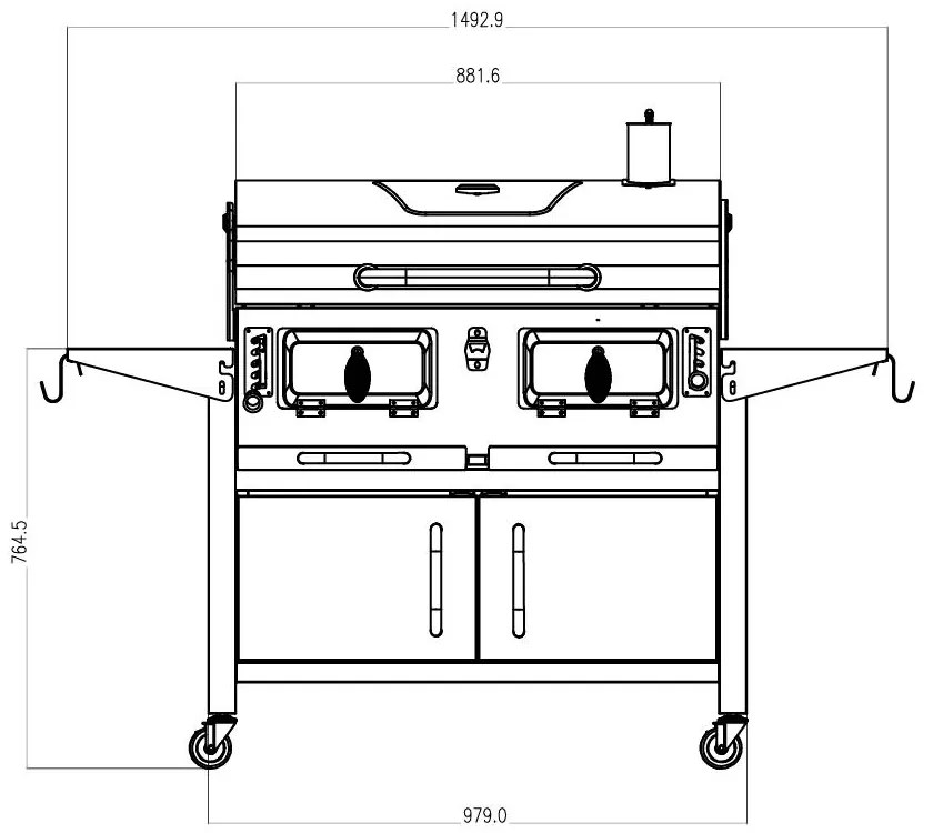 Avenberg FENIX Kerti grill füstölővel