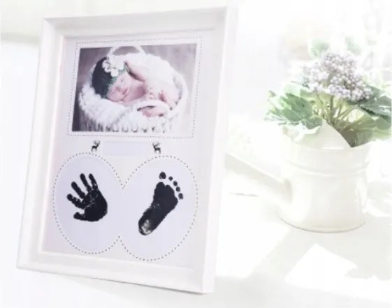 Fehér Képkeret Fényképekhez Első Év Emlék babaszületés ajándék