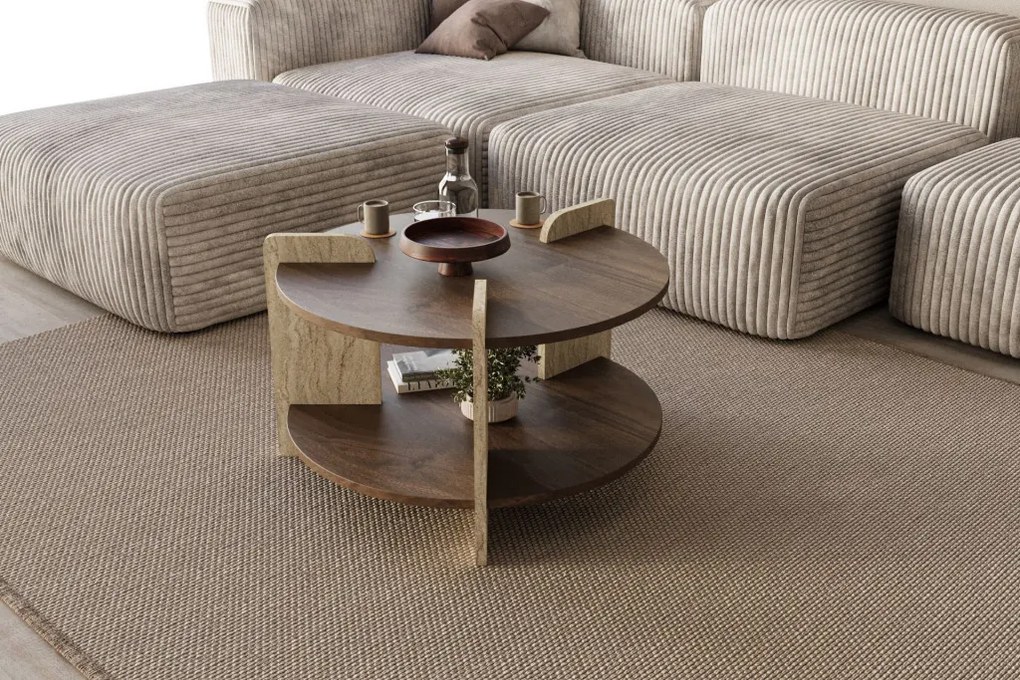 Oalla - Walnut, Travertine