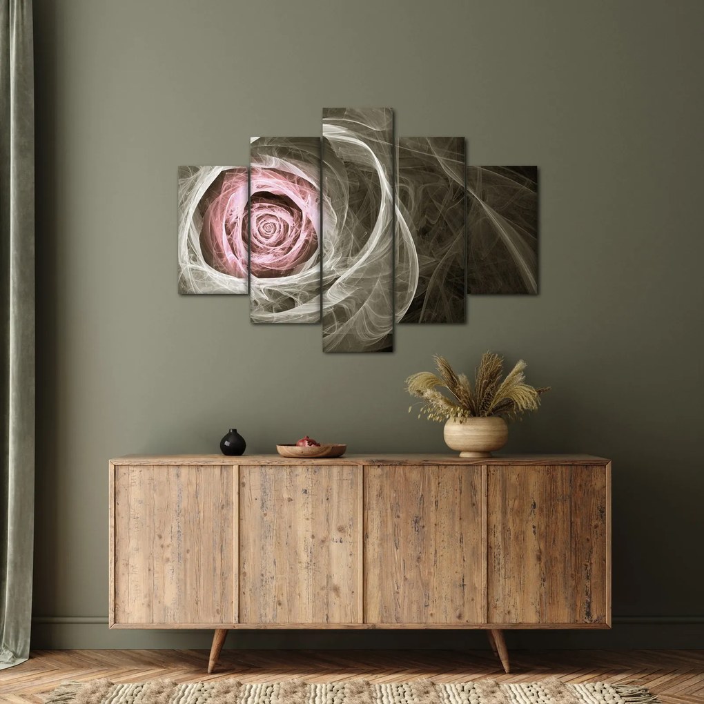 Kép - Absztrakt rózsa világos rózsaszín (150x105 cm)