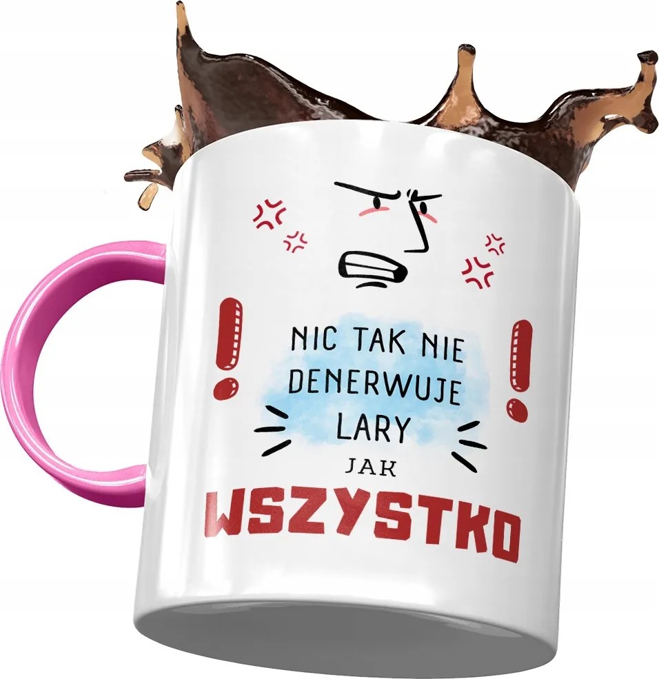 Rózsaszín Bögre Lara Feleség Barátnő Ajándék Nyomtatott Fotóval