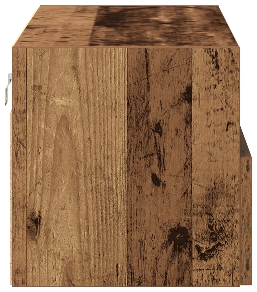 TV Fali Szekrények 2 db Régi Fa 100x30x30 cm Mérnöki Fa