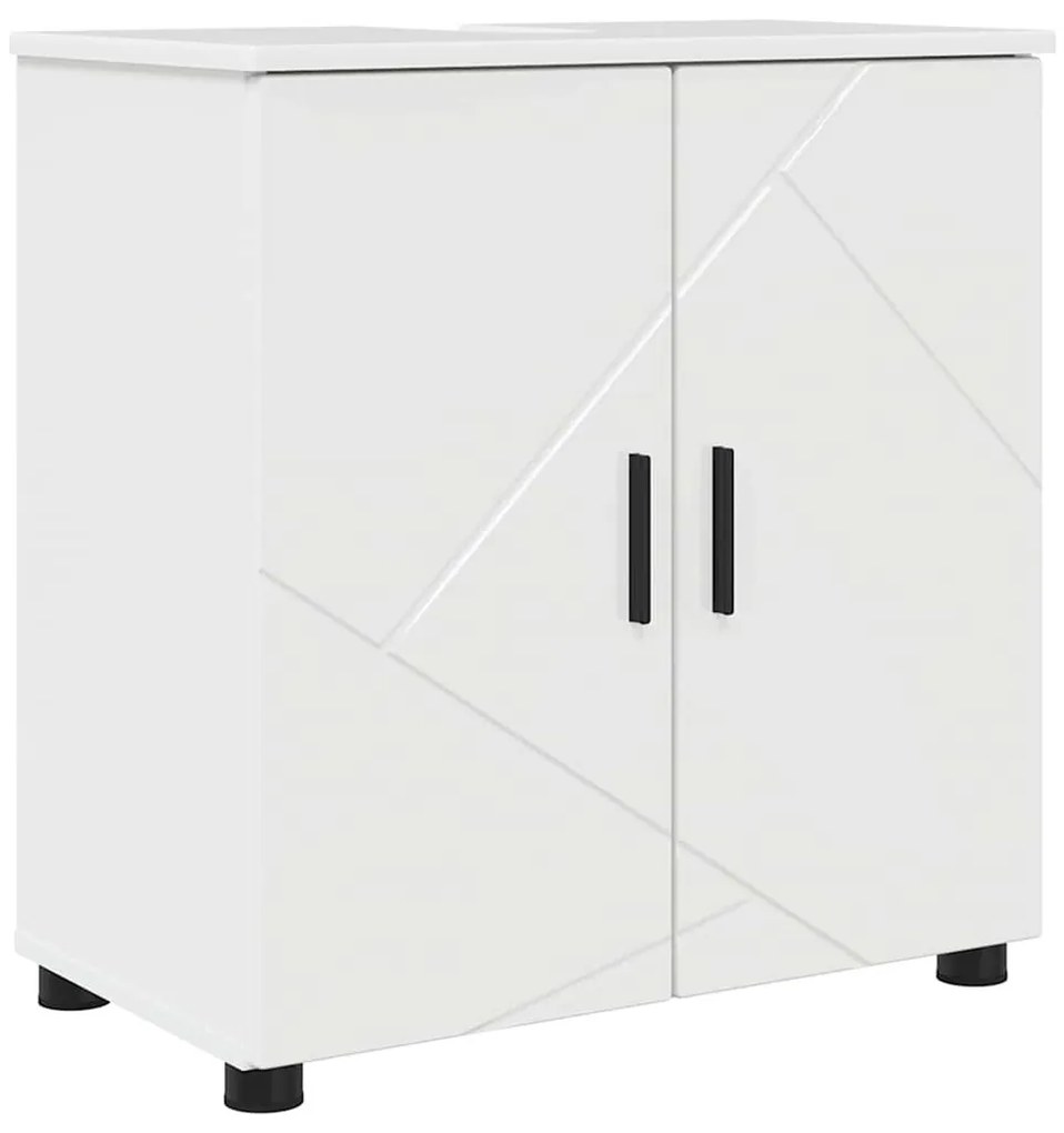 Fürdőszoba bútor szett 2 pcs Magasfényű fehér 61 x 35 x 64 cm