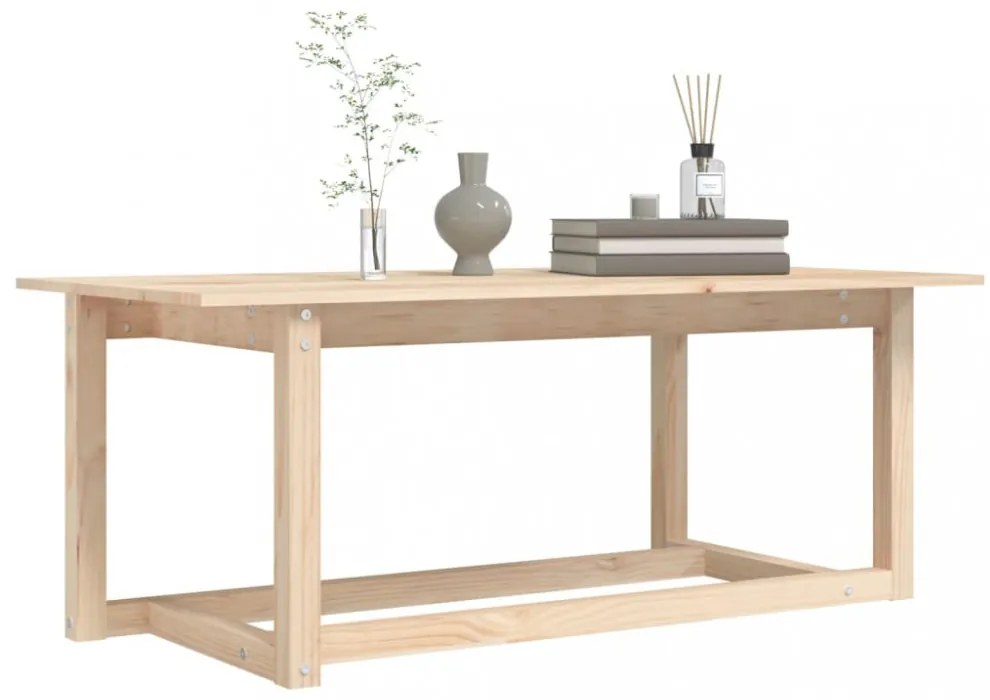 tömör fenyőfa dohányzóasztal 110 x 55 x 45 cm