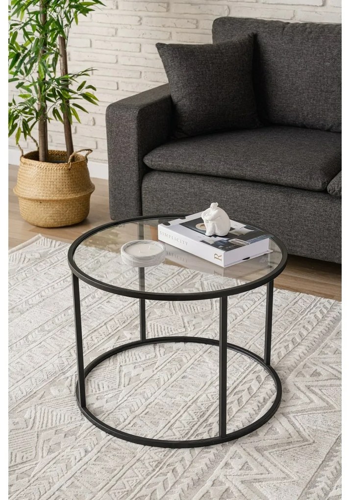 Berlin Black dohányzóasztal, 60 cm