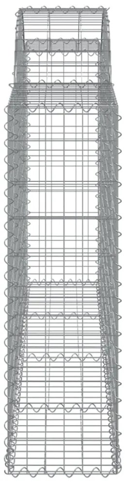 25 db íves horganyzott vas gabion kosár 200x30x100/120 cm