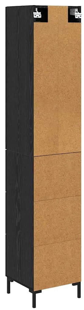 Magasfiú fiókkal Fekete tölgy 34,5 x 34 x 180 cm Faanyag