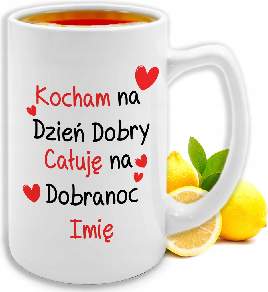 Bögre Nagy Fehér XXL Big 413ml Szeretem a jó napot Csókolom a nevem Sok Minta