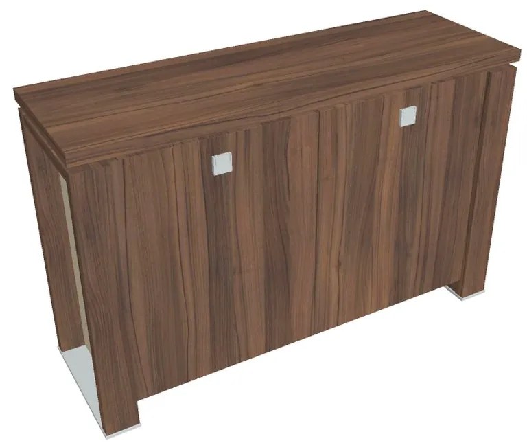 Verno+ S alacsony szekrény 140 x 46 x 90 cm, dió / vanília
