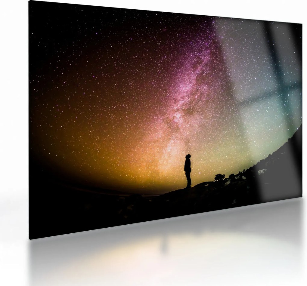 Kép - égbolt tele csillagokkal (üvegen) (70x50 cm)