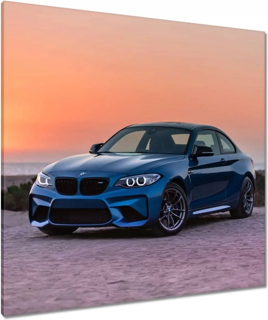 Vászonkép 90x90 Tájkép Bmw Naplemente