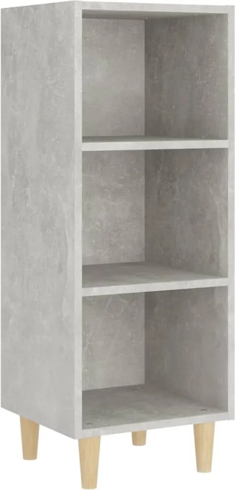 vidaXL betonszürke szerelt fa tálalószekrény 34,5 x 32,5 x 90 cm