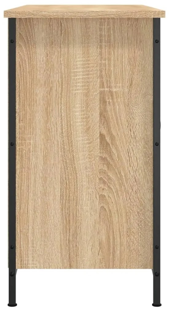 sonoma tölgy színű szerelt fa TV-szekrény 100 x 35 x 65 cm
