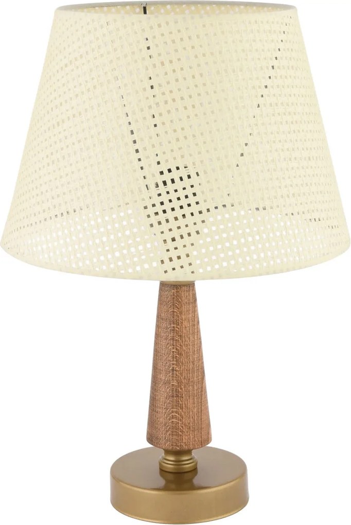 Fém éjjeli lámpa, krém-barna, 20 cm – TR390FLH2718