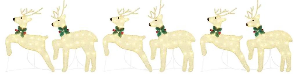 LED rénszarvasok 6 pcs Arany szövet