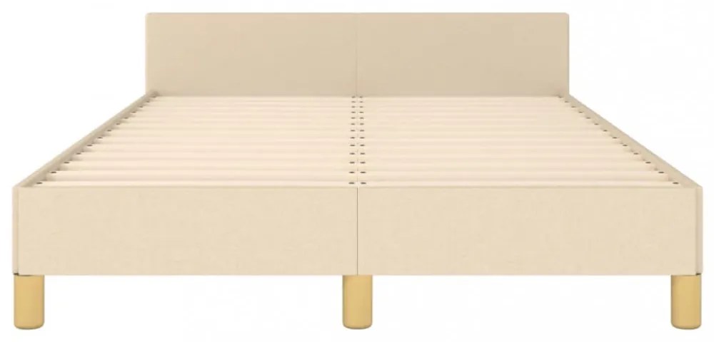 krémszínű szövet ágykeret matrac nélkül 120x200 cm