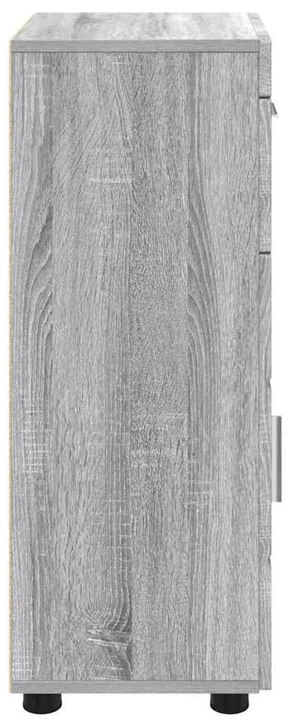 Fali szekrény polcokkal Szürke sonoma 55 x 29 x 100 cm Faanyag