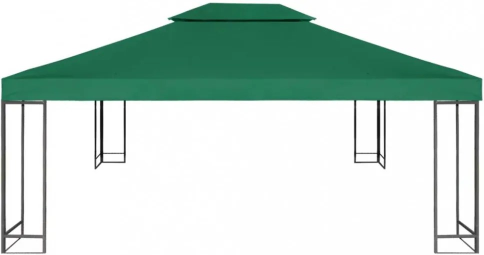 zöld csere pavilon ponyvatető 310 g / m² 3 x 4 m