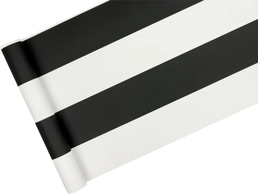 elegáns Csíkos Tapéta Fekete-fehér