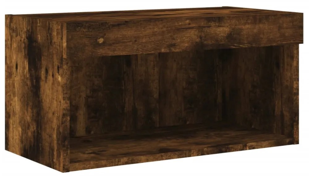 füstös tölgy színű TV-szekrény LED-világítással 60 x 30 x 30 cm