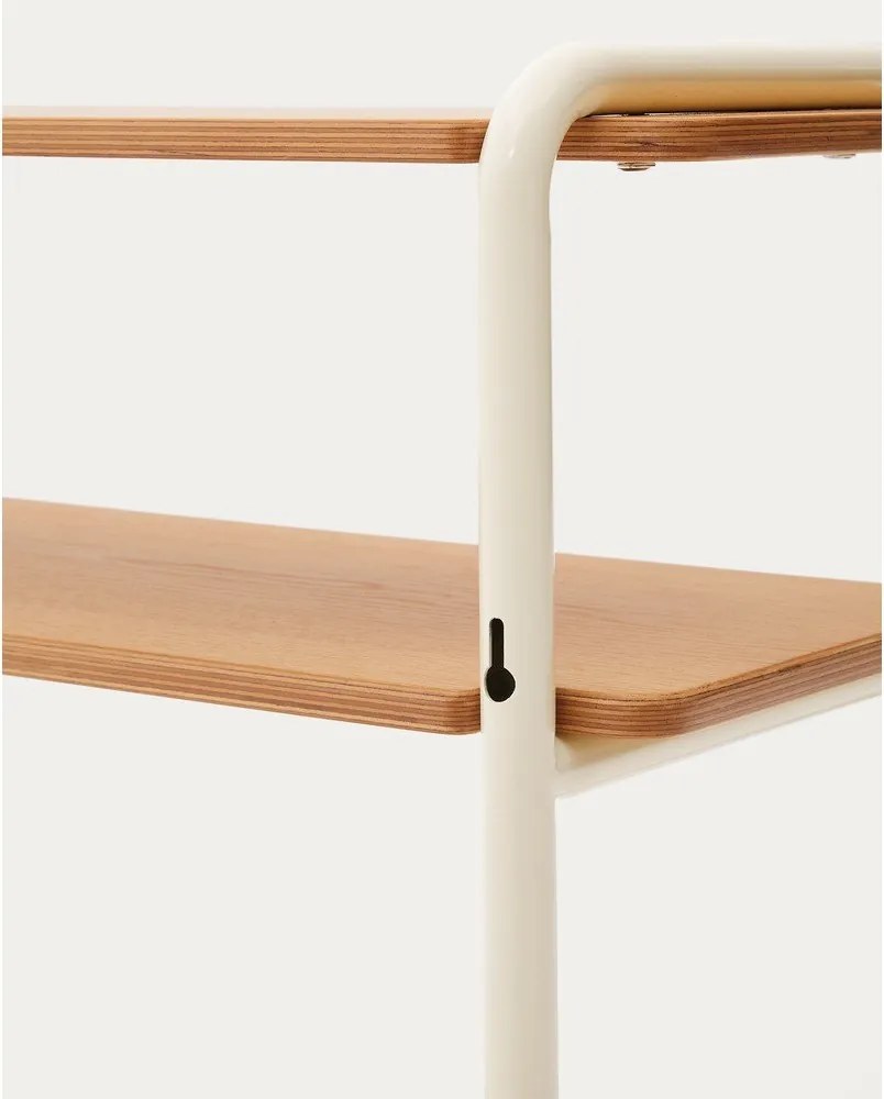 Bézs-natúr színű függő gyerek könyvespolc kőrisfa dekorral 60x70x28 cm Tinn – Kave Home