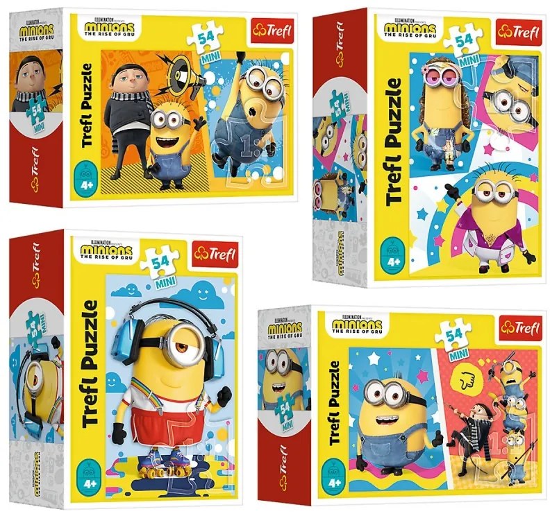 Mini puzzle - Minions - 4 db-os készlet