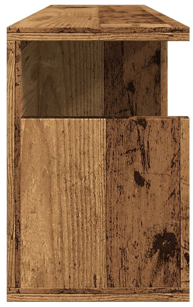 antik fa színű szerelt fa faliszekrény 80 x 20 x 30 cm