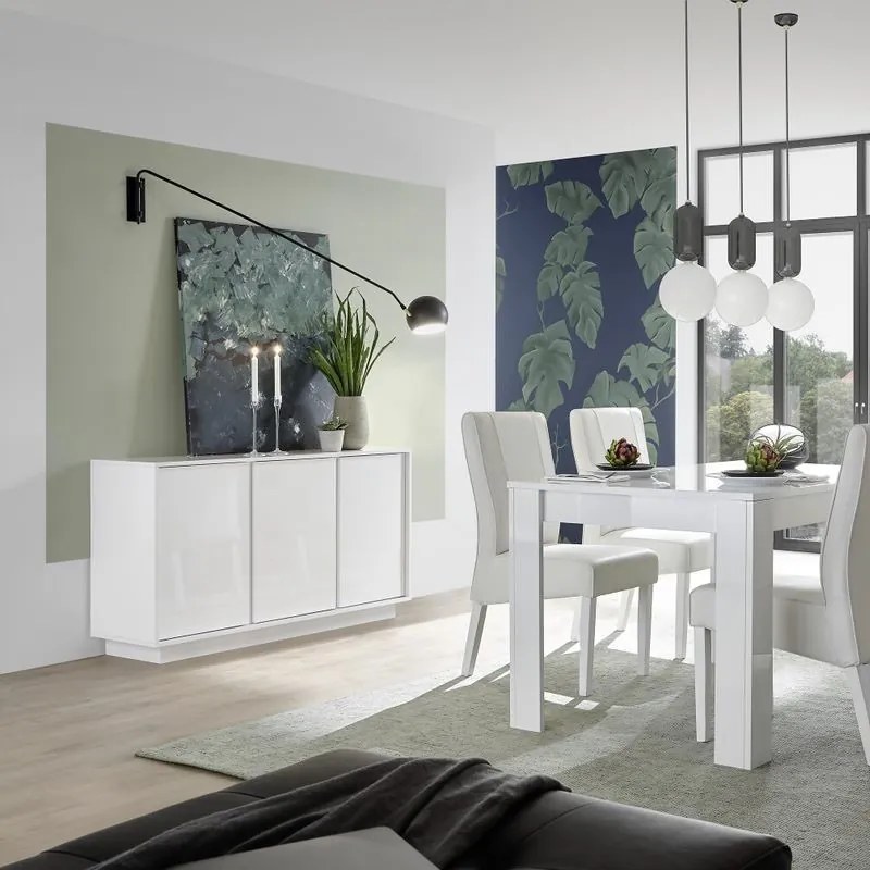 Ice 3 ajtós komód fehér 138cm