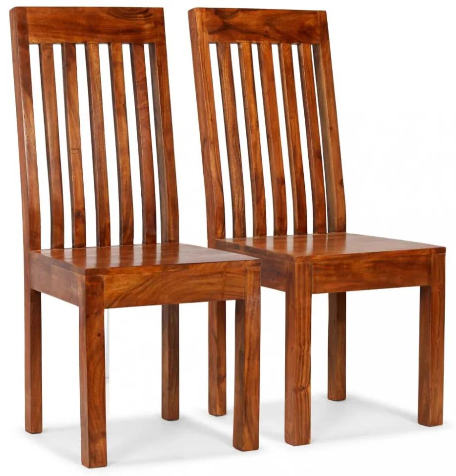 2 db modern stílusú tömör fa szék paliszander felülettel