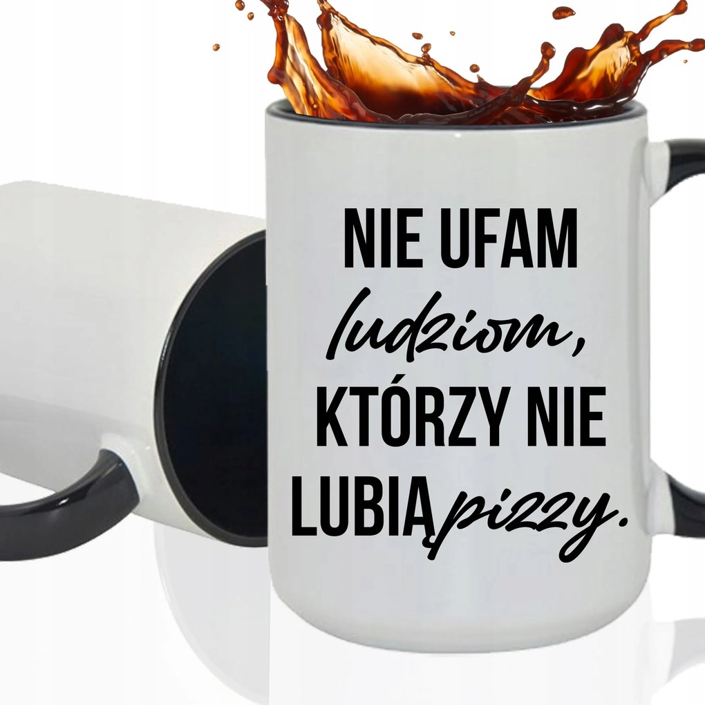 Bögre Fehér XXL Beltéri Fekete Kerámia Vicces Kütyü Nem Bízom Az Emberekben